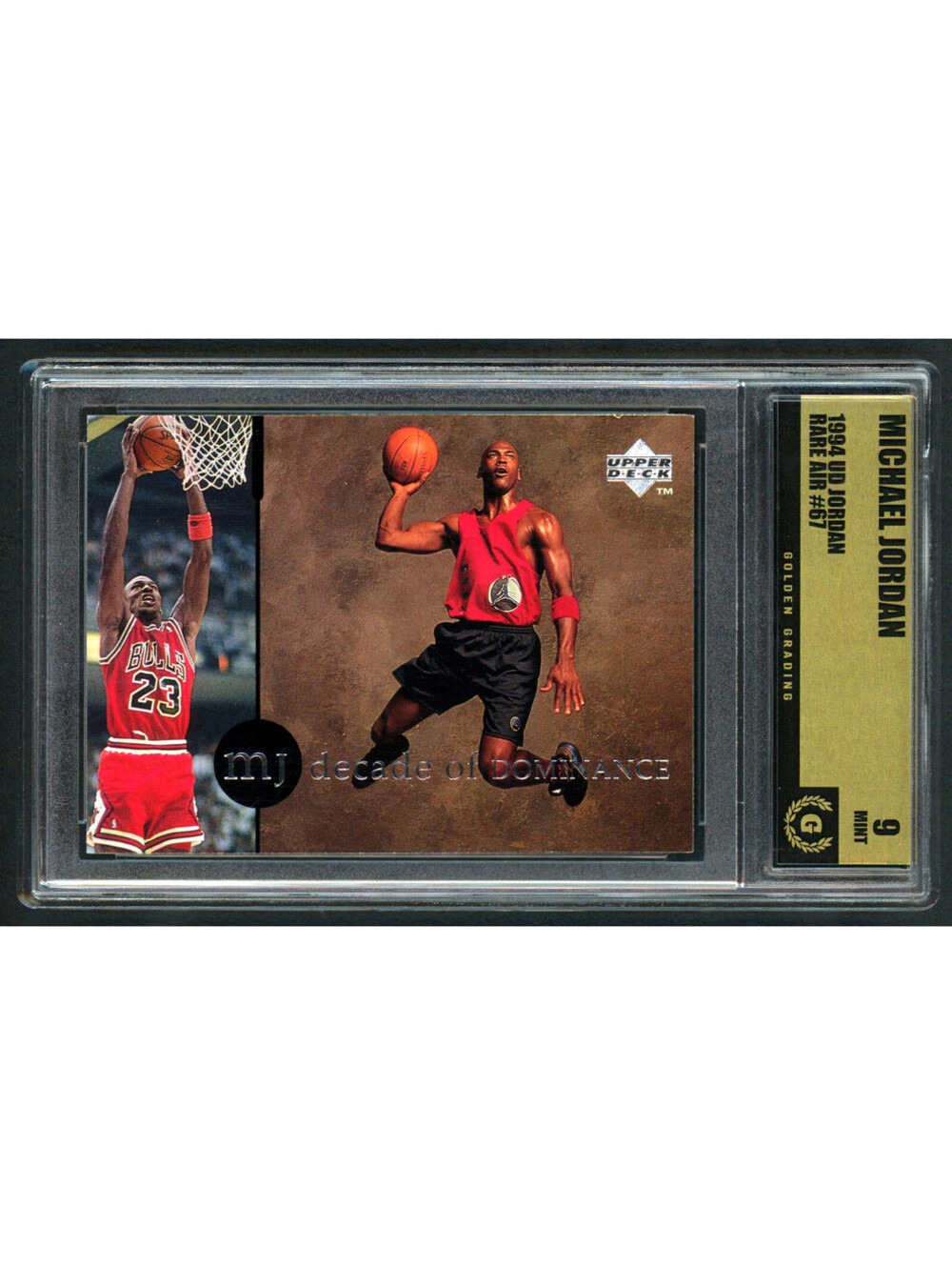 1994 Upper Deck MJ Rare Air #67 Michael Jordan Bulls HOF Graded Mint 9